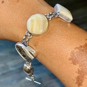 Zebra Calcite Bracelet 7 1/2” - 9”